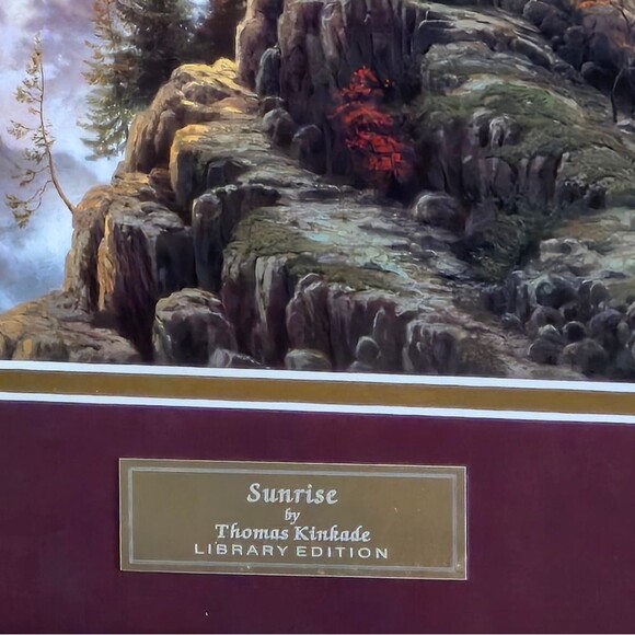 Thomas Kinkade “Mountain Morning” Cross – Rare Library Edition Wall Art  🌄 - Picture 2 of 8